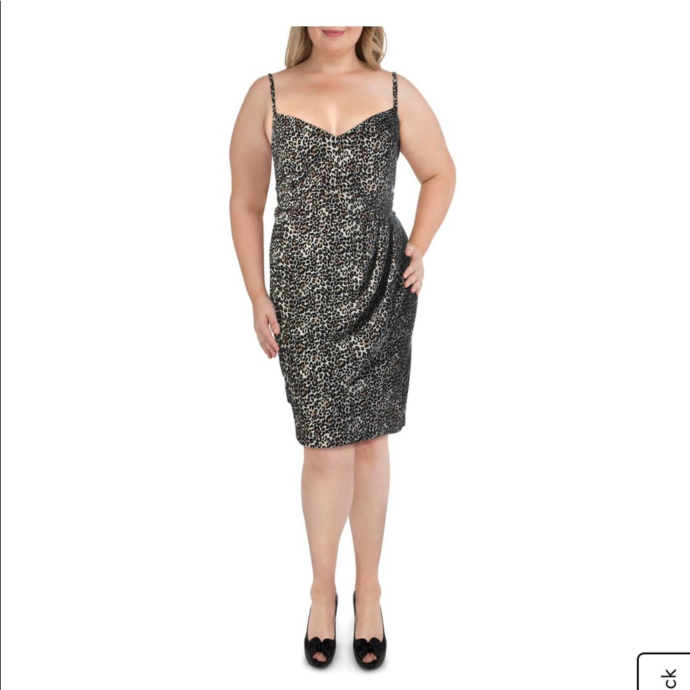 Teeze Me Pl Slim Social Animal Print Dress